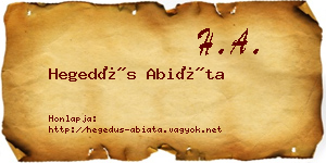 Hegedűs Abiáta névjegykártya